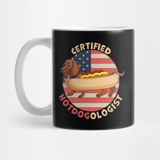 Certified Hotdogologist Hot Dog Dachshund Mug